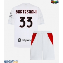 Otroški Nogometni dresi AC Milan Davide Bartesaghi #33 Gostujoči 2026-27 Kratek Rokav (+ Kratke hlače)